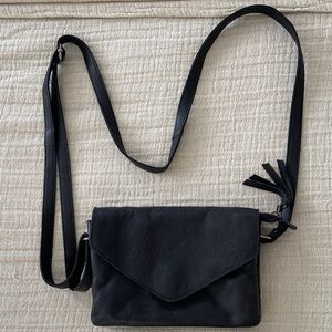 Latico soft Black Leather Crossbody Bag